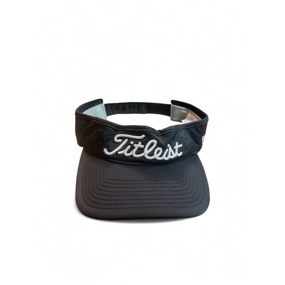 Titleist X Footjoy FJ Pro V1 Black Hook and Loop Golf Sports Visor Adjustable - Picture 1 of 7